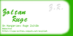 zoltan ruge business card